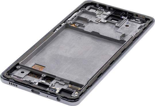 OLED модул с рамка Samsung Galaxy A72 A725 2021 Service Pack Черен