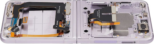 Вътрешен OLED модул с рамка Samsung Galaxy Z Flip 3 5G US и International Aftermarket Лавандулов
