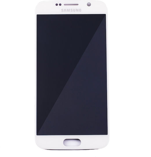 Oled Assembly Without Frame Samsung Galaxy S6 Service Pack White Pearl
