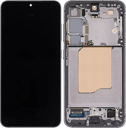 OLED Montage Rahmen Samsung Galaxy S25 5G Silber Shadow