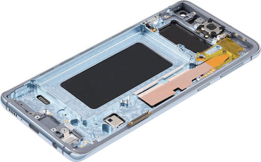 OLED модул рамка Samsung Galaxy S10 aftermarket Plus Prism син
