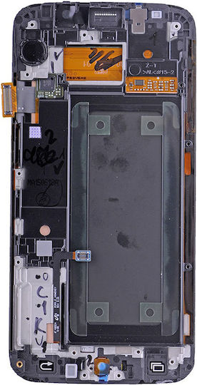 OLED Ersatzbildschirm mit Rahmen Samsung Galaxy S6 Edge CDMA Verizon Sprint Service Pack Weiß Perle