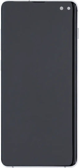 OLED модул с рамка Samsung Galaxy S10 Plus aftermarket Plus Prism бял