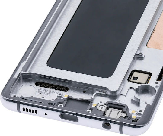 OLED модул с рамка Samsung Galaxy S10 Plus aftermarket Plus Prism бял