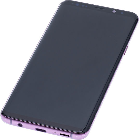 OLED Ersatzbildschirm für Samsung Galaxy S9 Plus mit Rahmen Lila