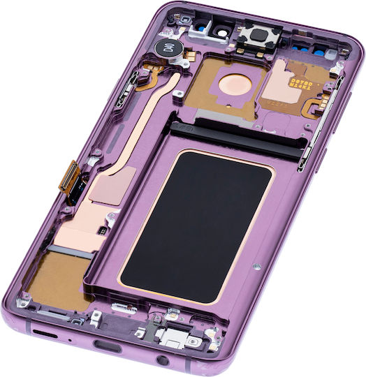 OLED Ersatzbildschirm für Samsung Galaxy S9 Plus mit Rahmen Lila
