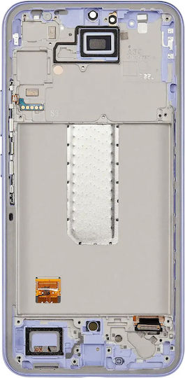 OLED Ersatzbildschirm mit Rahmen Kompatibel Samsung Galaxy A34 5G A346 2023 Service Pack Lila
