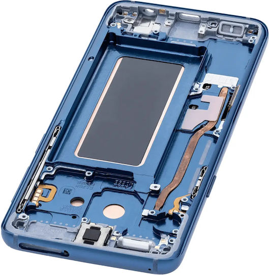 OLED ansamblu cu ramă Samsung Galaxy S9 aftermarket Plus albastru coral