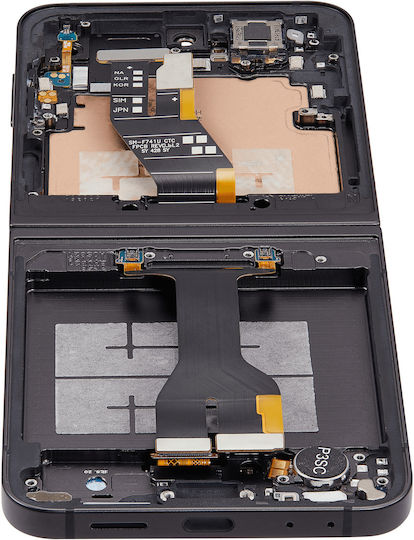 Innen-OLED-Baugruppe mit Rahmen für Samsung Galaxy Z Flip 6 5G US & International Aftermarket Plus Schwarz