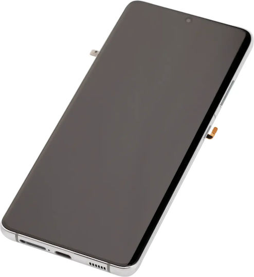 Oled Asamblare cu ramă Samsung Galaxy S21 Ultra 5g Aftermarket Plus 120hz Argintiu Fantomă