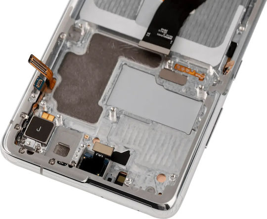Oled Asamblare cu ramă Samsung Galaxy S21 Ultra 5g Aftermarket Plus 120hz Argintiu Fantomă