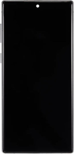 Lcd Assembly Frame Without Fingerprint Sensor Samsung Galaxy Note 10 Us & International Aftermarket Incell Aura Glow Silver