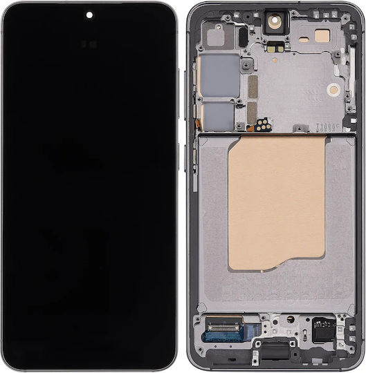 Oled Асембли Рамка Samsung Galaxy S25 5g US & International Aftermarket Plus Сребрист Shadow