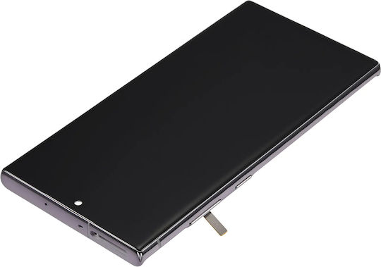 Ersatzbildschirm mit Rahmen Ohne Fingerabdrucksensor Samsung Galaxy Note 10 Plus Aftermarket Plus Incell Aura Glow Silber