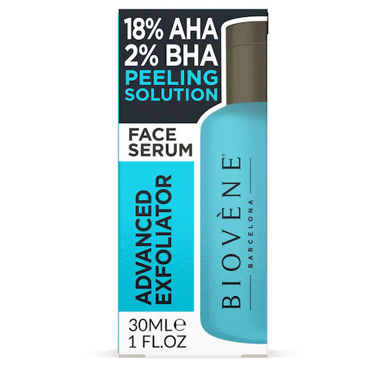 Biovene Peeling Solution Exfoliating Facial Serum 18% Aha 2% Bha 30ml