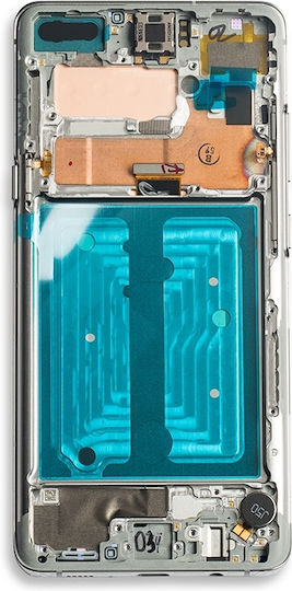 OLED Montage Rahmen Samsung Galaxy S10 5G Service Pack Kronen Silbern