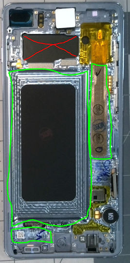 OLED модул с рамка Samsung Galaxy S10 Plus Service Pack керамично бяло