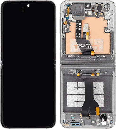 Inner Oled Assembly Frame Samsung Galaxy Z Flip 6 5g Us & International Aftermarket Silver Shadow