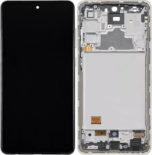Oled Assembly Frame Samsung Galaxy A72 A725 2021 Aftermarket Plus Awesome White