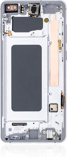 Oled Assembly Frame Samsung Galaxy S10 Plus Service Pack Prism White