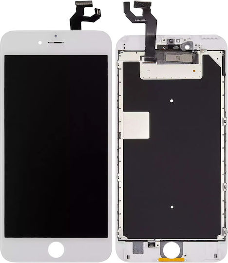 LCD сглобка стоманена плоча iPhone 6s Plus aftermarket AQ7 бял
