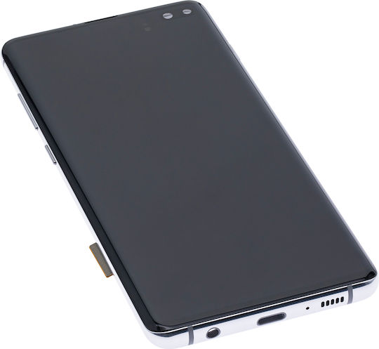 Oled Assembly Frame Samsung Galaxy S10 Plus Service Pack Prism White