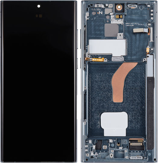 OLED Ersatzbildschirmrahmen Samsung Galaxy S22 Ultra 5G Service Pack Grüne