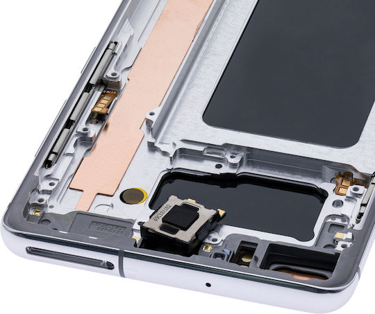 Oled Assembly Frame Samsung Galaxy S10 Plus Service Pack Prism White