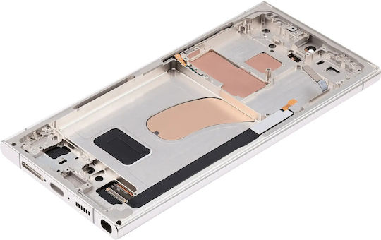 Oled Assembly Frame Samsung Galaxy S23 Ultra Us & International Aftermarket Plus 120hz Cream