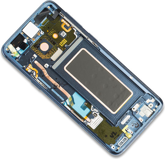 Oled Ersatzbildschirm mit Rahmen Samsung Galaxy S9 Service Pack Korallenblau