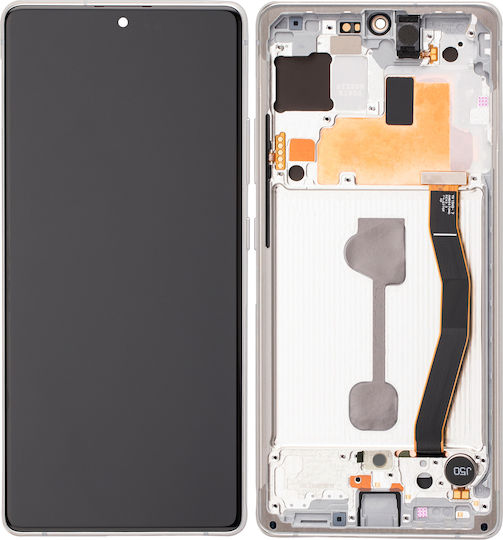 Oled Assembly Frame Samsung Galaxy S10 Lite Service Pack Prism White