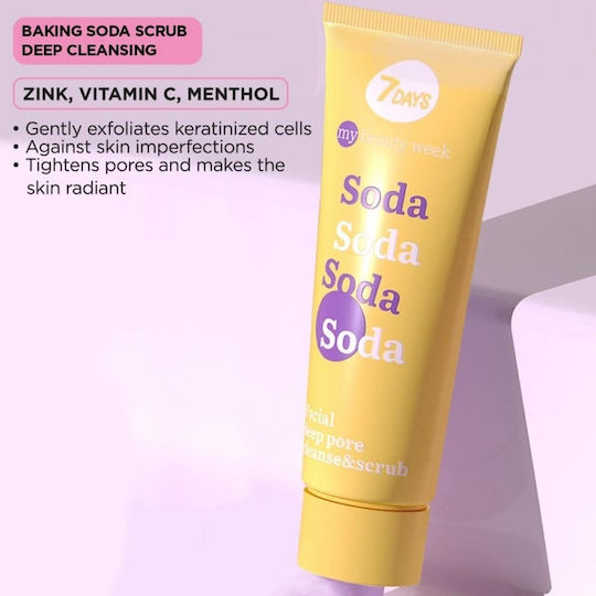 7DAYS MB Soda Deep Pore Cleanse Cremă Pentru Scrub Față 80ml