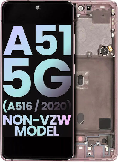 Oled Assembly Frame Samsung Galaxy A51 5g A516 2020 Non-verizon 5g Uw Frame Service Pack Prism Cube Pink