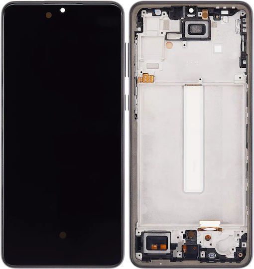 OLED Ersatzbildschirmrahmen Samsung Galaxy A33 5G A336 2022 Aftermarket Plus Schwarz