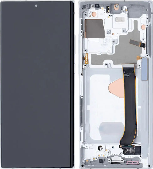 Oled Assembly Rahmen Samsung Galaxy Note 20 Ultra 5G Nachbau Plus 120hz Mystic Weiß