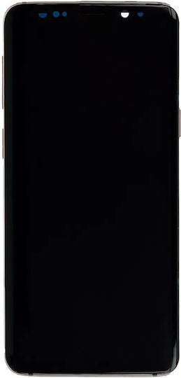 OLED Ersatzbildschirm mit Rahmen Samsung Galaxy S9 Service Pack Sunrise Gold