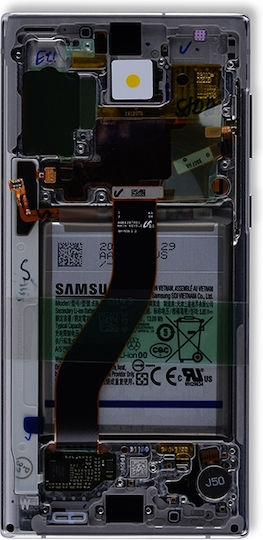 Oled Assembly Frame Samsung Galaxy Note 10 Service Pack Aura White