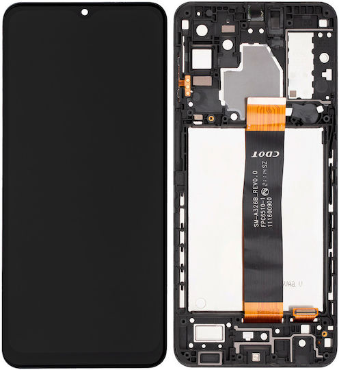 LCD Асембли Рамка Samsung Galaxy A32 5g A326f B M 2021 International Dual Sim Model Service Pack Черен
