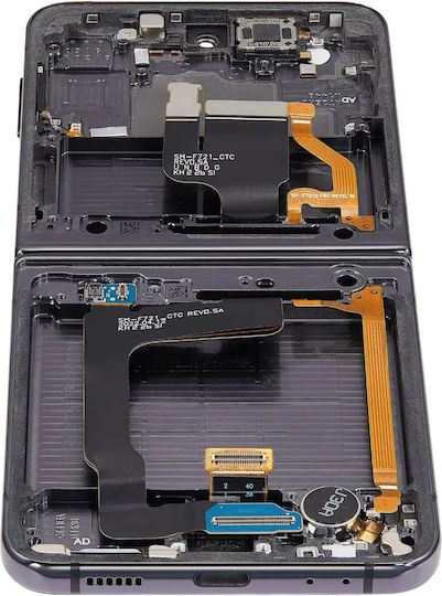 Inner Oled Assembly Frame Compatible Samsung Galaxy Z Flip 4 5g F721 Us & International Version Aftermarket Plus Graphite