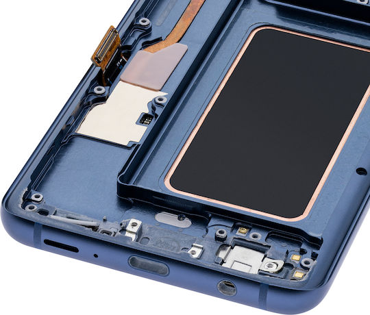Oled Ersatzbildschirm mit Rahmen Samsung Galaxy S9 Plus Nachbau Plus Korallenblau
