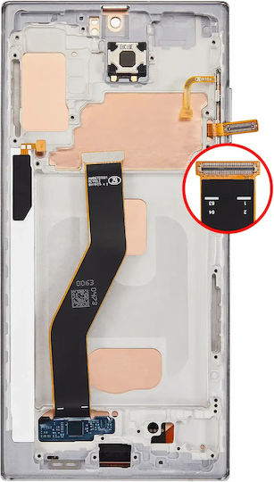 Lcd Assembly Frame Without Fingerprint Sensor Samsung Galaxy Note 10 Plus Aftermarket Plus Incell Aura White