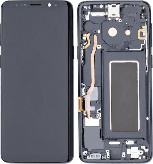 Oled Assembly Rahmen Samsung Galaxy S9 Aftermarket Plus Mitternachts-Schwarz