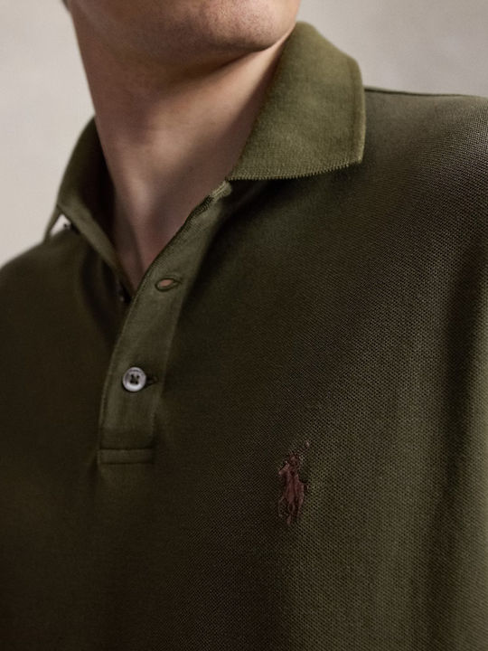 Custom Polo Herrenbluse Olive