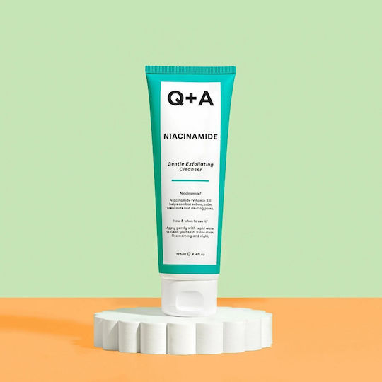Q+A Natural Skincare Niacinamide Gentle Exfoliating Cleanser Gel Καθαρισμού για Απολέπιση Προσώπου 125ml