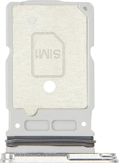 Dual SIM Kartenhalter Samsung Galaxy S25 Ultra Titanium Weiß Silber