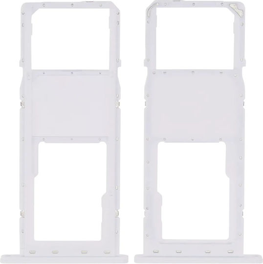 Einzelne SIM/SD-Kartenhalter Samsung Galaxy A02s A025 2020 A03 A035 2021 Weiß