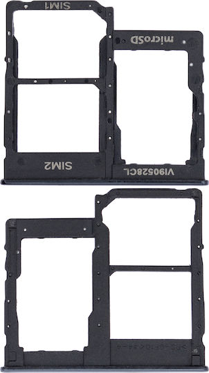 Dual Sim Card Tray Samsung Galaxy A40 A405 2019 Black