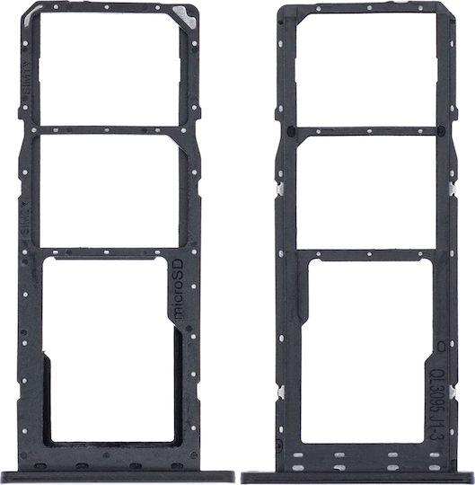Dual SIM Kartenhalter Samsung Galaxy A02s A025 2020 A03 A035 2021 Schwarz