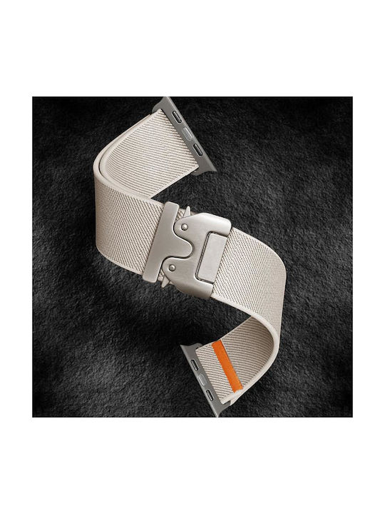 Apple Watch 38 40 41 S10 42mm Xdfind Elastisches Nylon Armband Starlight