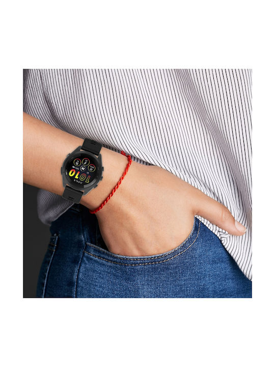 Каишка Garmin Forerunner 255 265 Vivoactive 4/venu 2 22mm Силиконова Релефна Черна